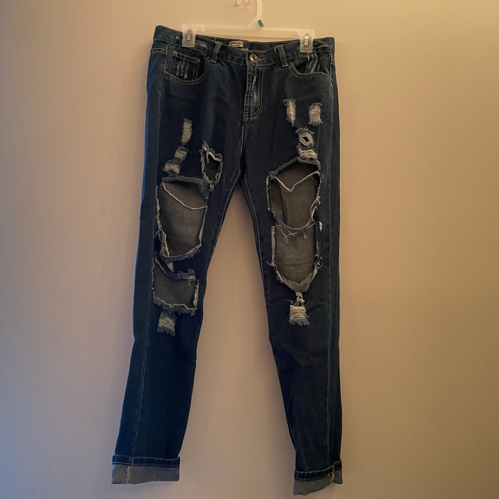 Ripped Blue Jeans